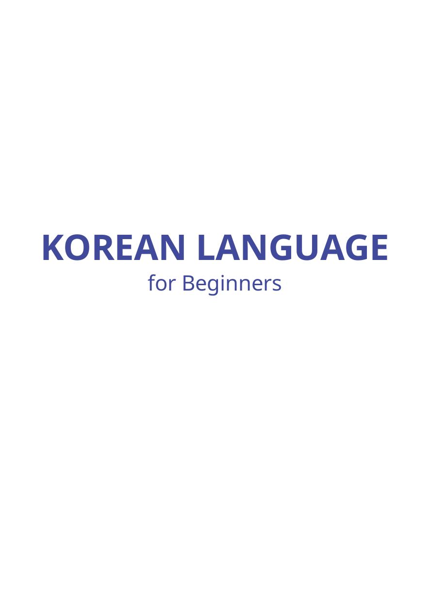 Korean Language for Beginners by Unknow
