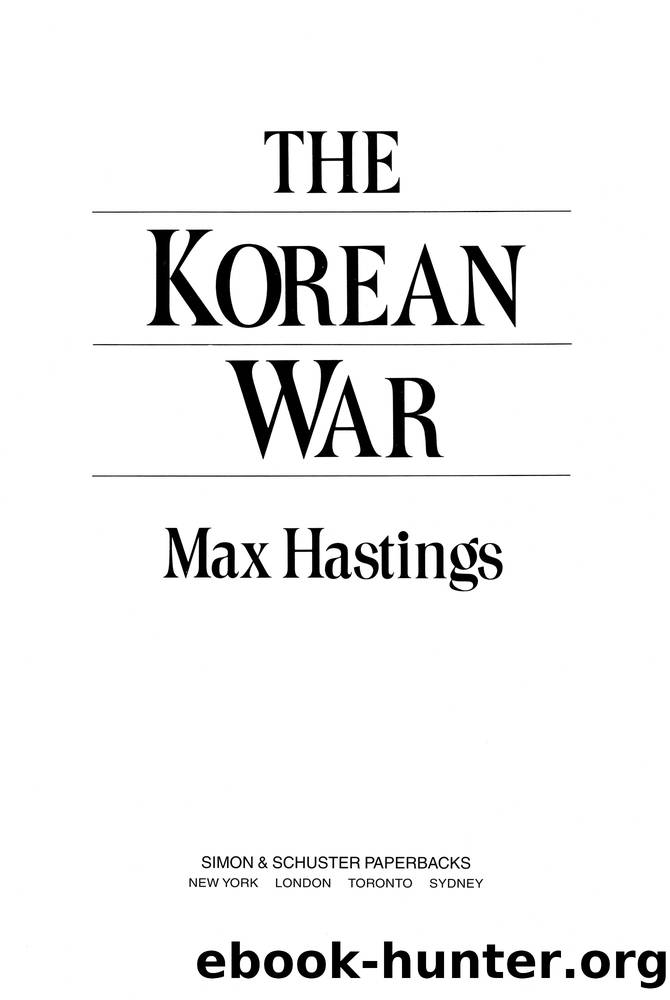 Korean War by Max Hastings
