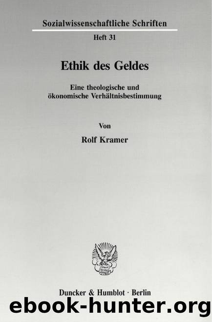 Kramer by Ethik des Geldes (9783428486441)