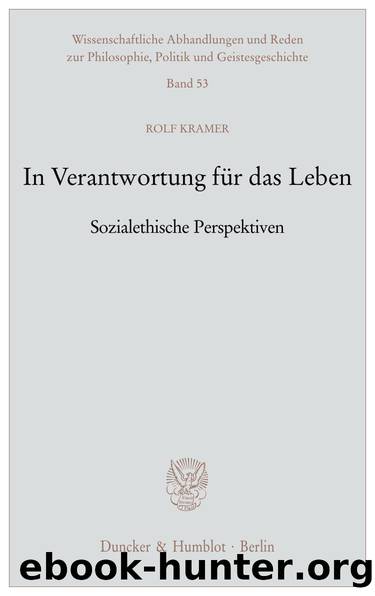 Kramer by In Verantwortung für das Leben (9783428528974)
