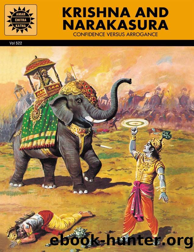 Krishna and Narakasura by KAMALA CHANDRAKANT