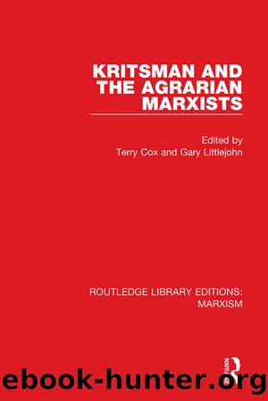 Kritsman and the Agrarian Marxists by Terry Cox & Gary Littlejohn
