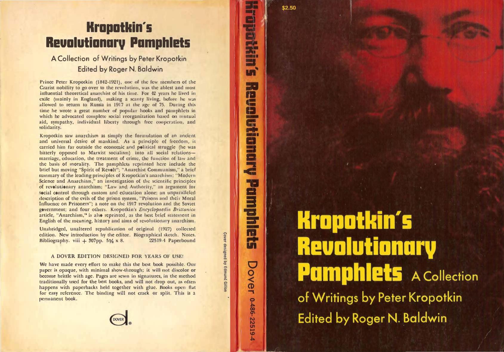 Kropotkin's Revolutionary Pamphlets - A Collection of Writings by Peter Kropotkin