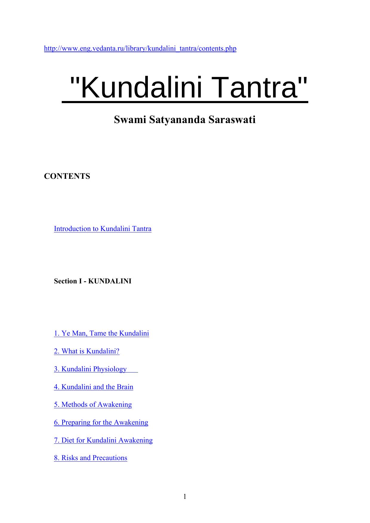 Kundalini Tantra by Swami Satyananda Saraswati