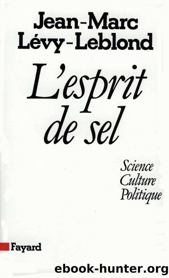 L'Esprit de sel by Jean-Marc Lévy-Leblond