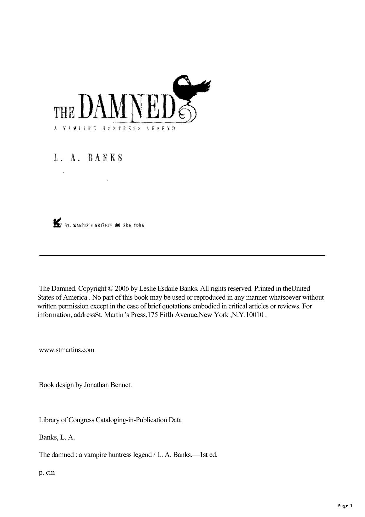 L. A. Banks - Vampire Huntress Legend 06 by The Damned