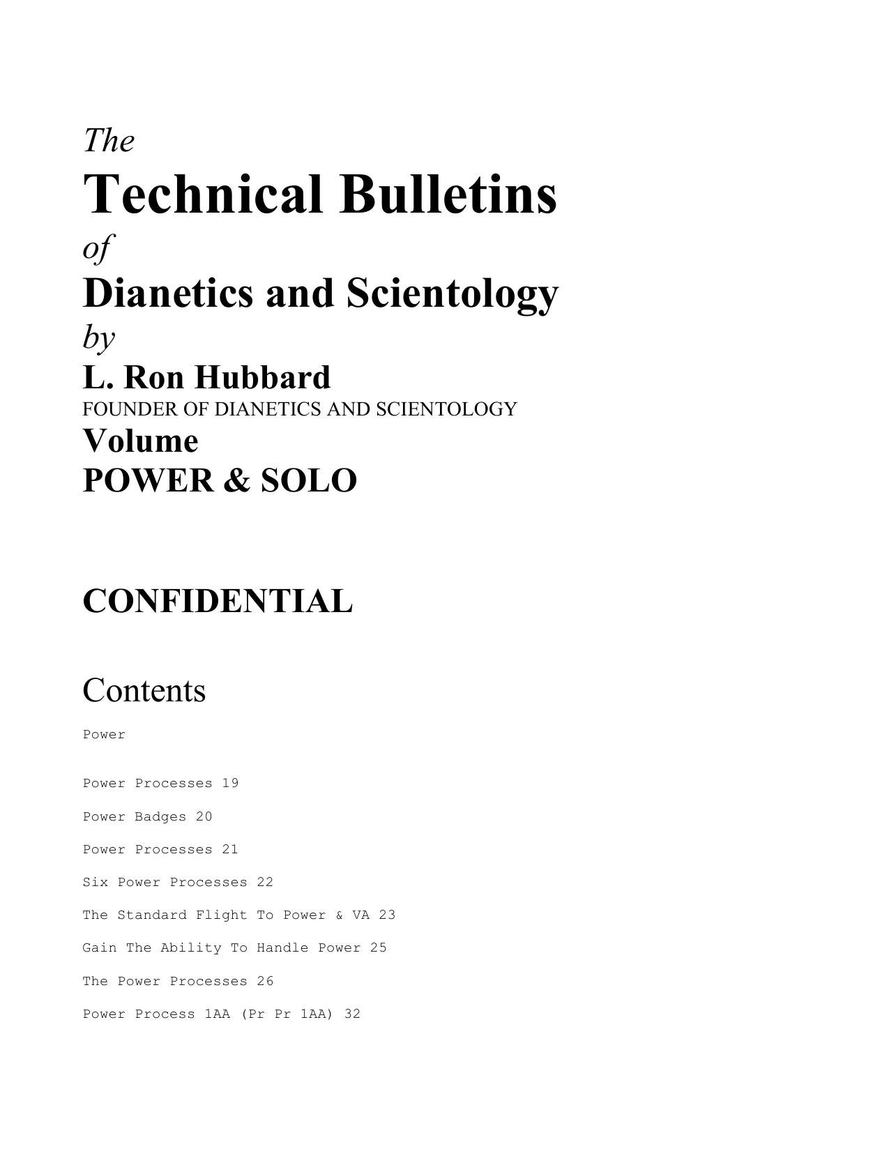 L. Ron Hubbard - Dianetics - Scientology - Power and solo courses word2000 by Unknown