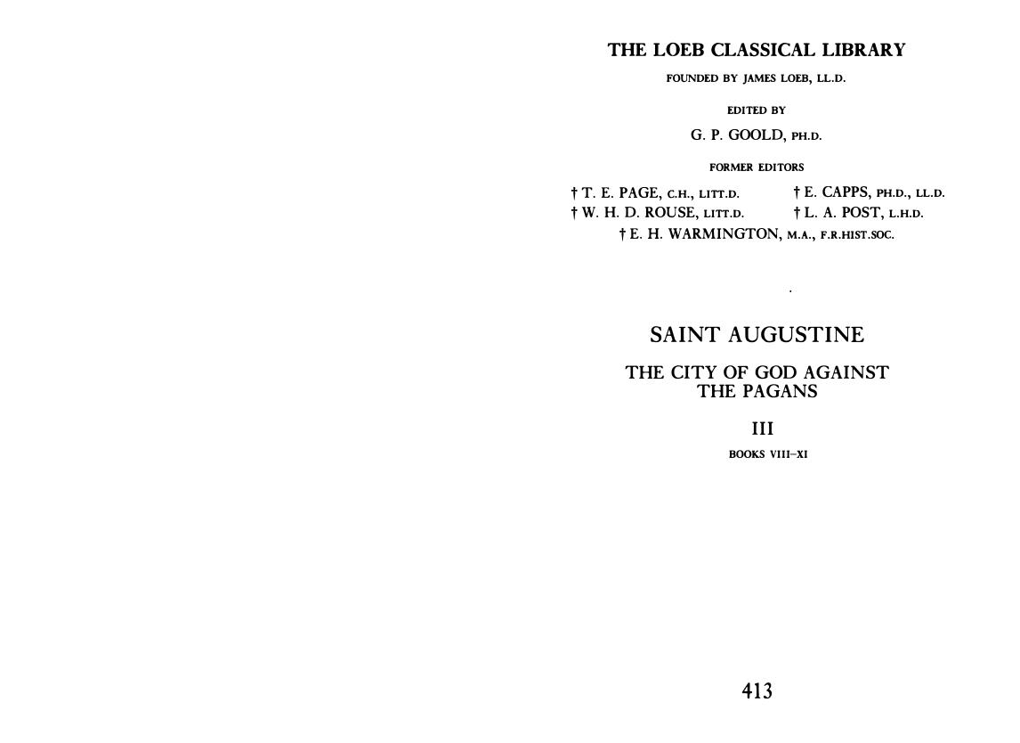 L413-(1968) Augustine VI by The City of God III:8-11