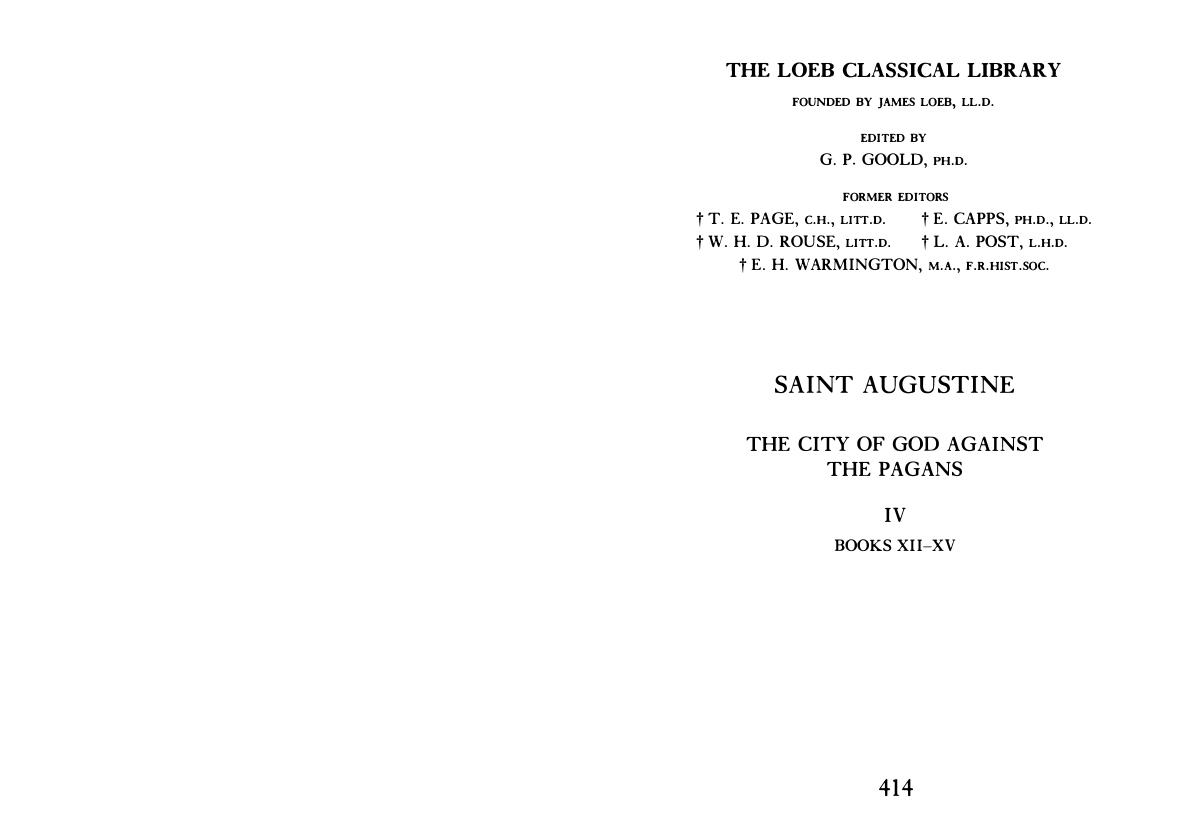 L414-(1966) Augustine VII by The City of God IV:12-15