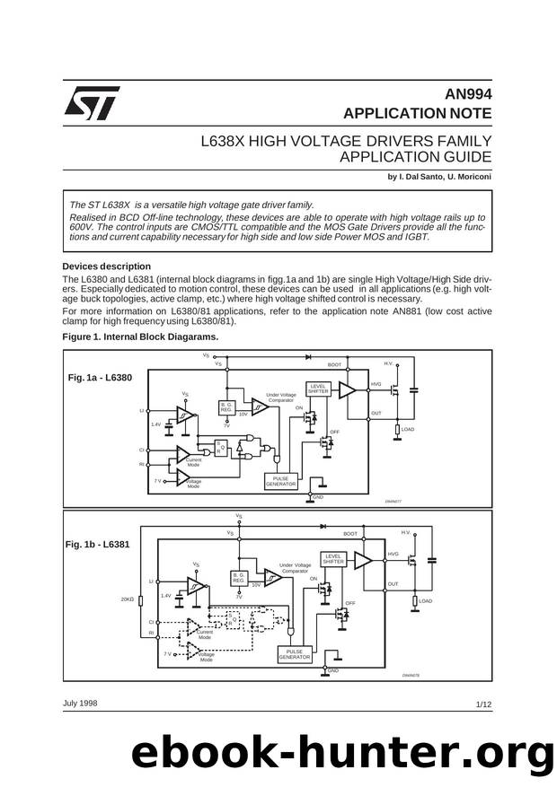 L638X HIGH VOLTAGE DRIVERS FAMILY APPLICATION GUIDE by STMicroelectronics
