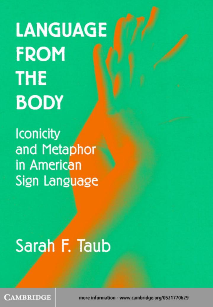 LANGUAGE FROM THE BODY: Iconicity and Metaphor in American Sign Language by SARAH F.TAUB