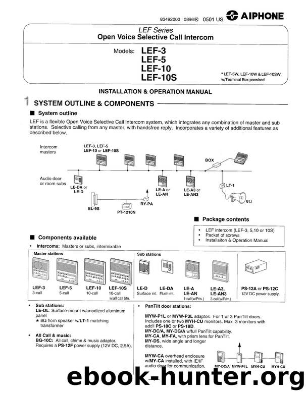 LEF Selective Call Intercom Instructions by Unknown