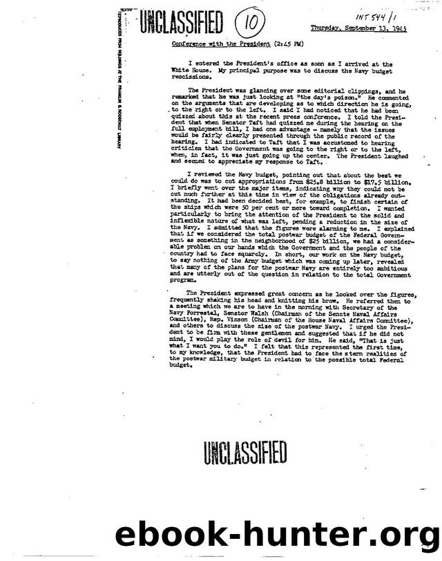 LETTER RE  TO DICUSS THE NAVY BUDGET RESCISSIONS 3d30 by Unknown