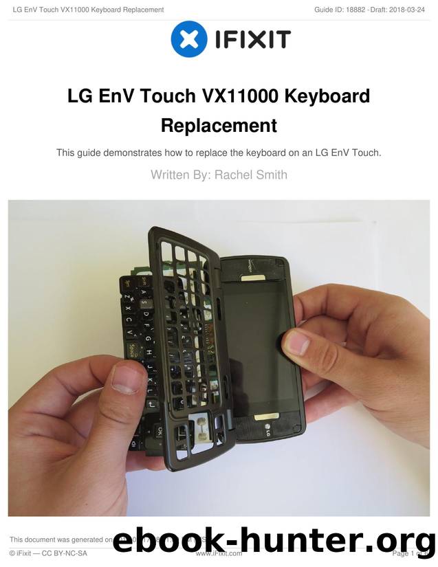 LG EnV Touch VX11000 Keyboard Replacement by Unknown