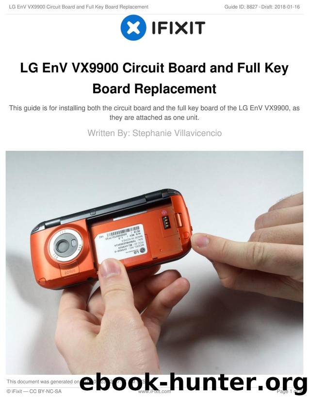 LG EnV VX9900 Circuit Board and Full Key Board Replacement by Unknown