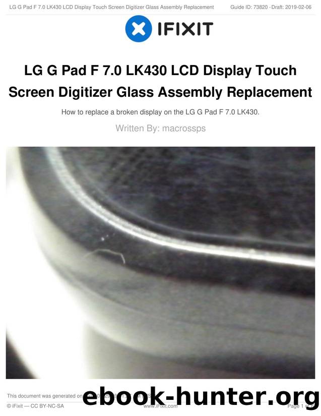 LG G Pad F 7.0 LK430 LCD Display Touch Screen Digitizer Glass Assembly Replacement by Unknown