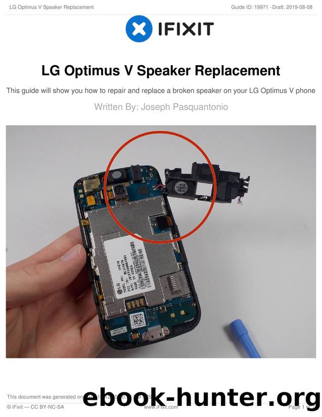 LG Optimus V Speaker Replacement by Unknown