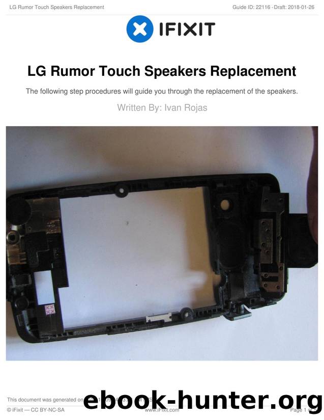 LG Rumor Touch Speakers Replacement by Unknown