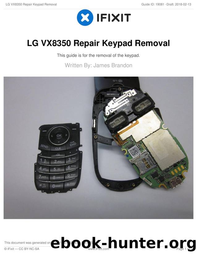 LG VX8350 Repair Keypad Removal by Unknown
