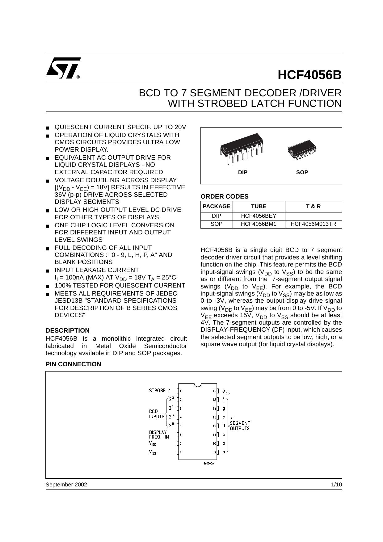 LIQUID CRYSTAL DISPLAY DRIVER by STMicroelectronics
