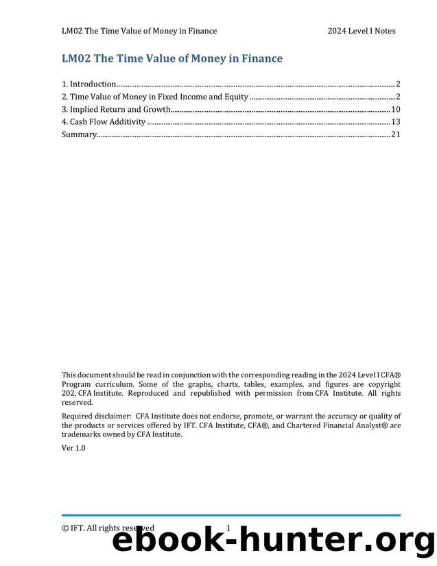 LM02 The Time Value of Money in Finance IFT Notes by Parag Patil