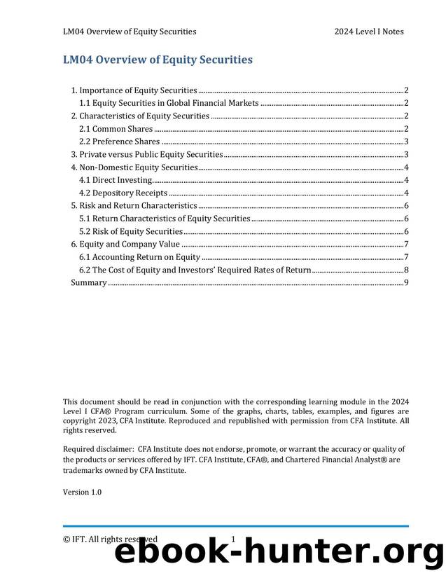 LM04 Overview of Equity Securities IFT Notes by Parag Patil
