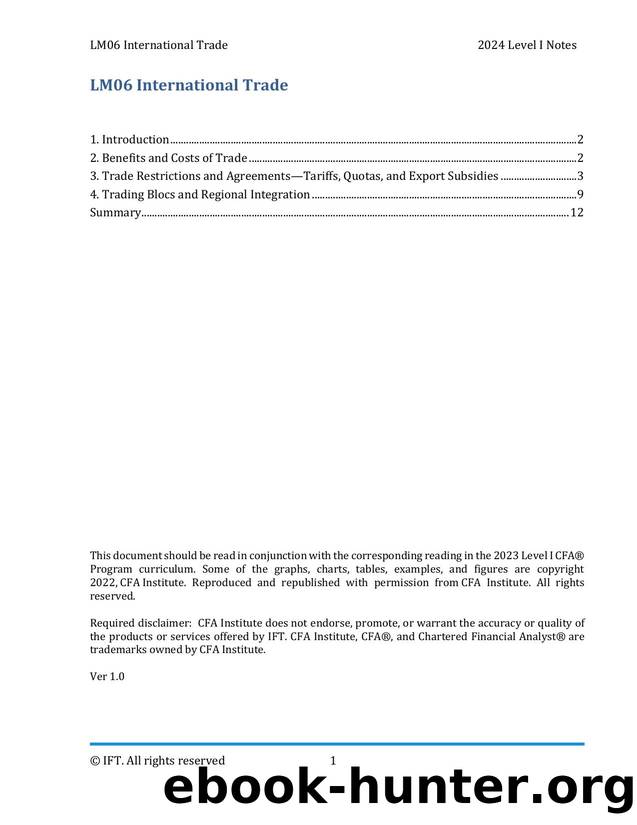 LM06 International Trade IFT Notes by Parag Patil