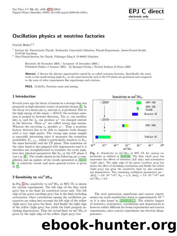 LNCS 1 - Oscillation physics at neutrino factories by Patrick Huber