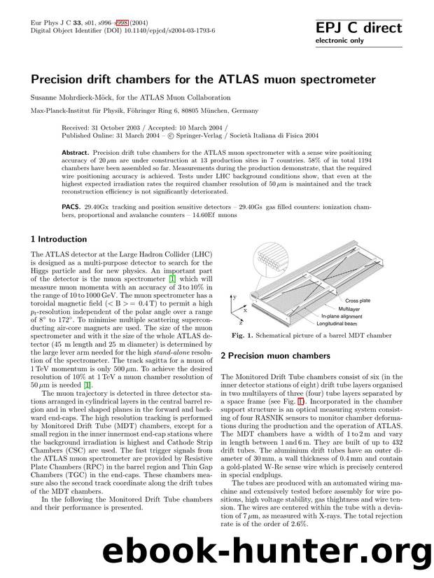 LNCS 1 - Precision drift chambers for the ATLAS muon spectrometer by Susanne Mohrdieck-Möck