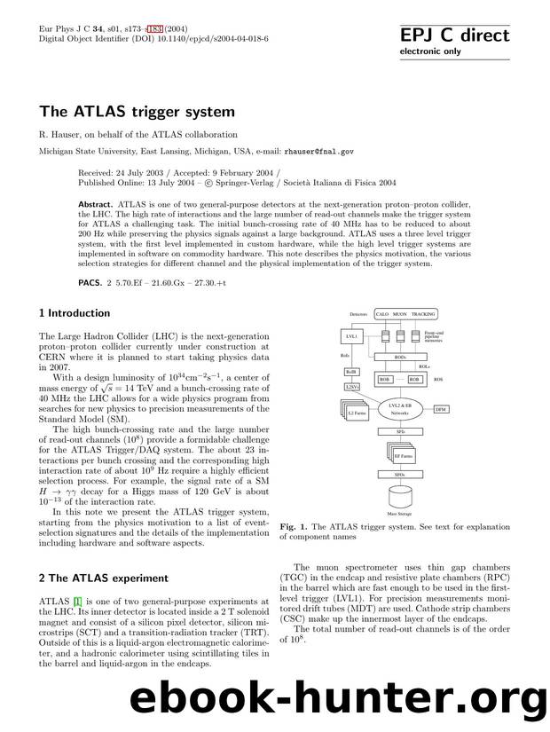 LNCS 1 - The ATLAS trigger system by R. Hauser