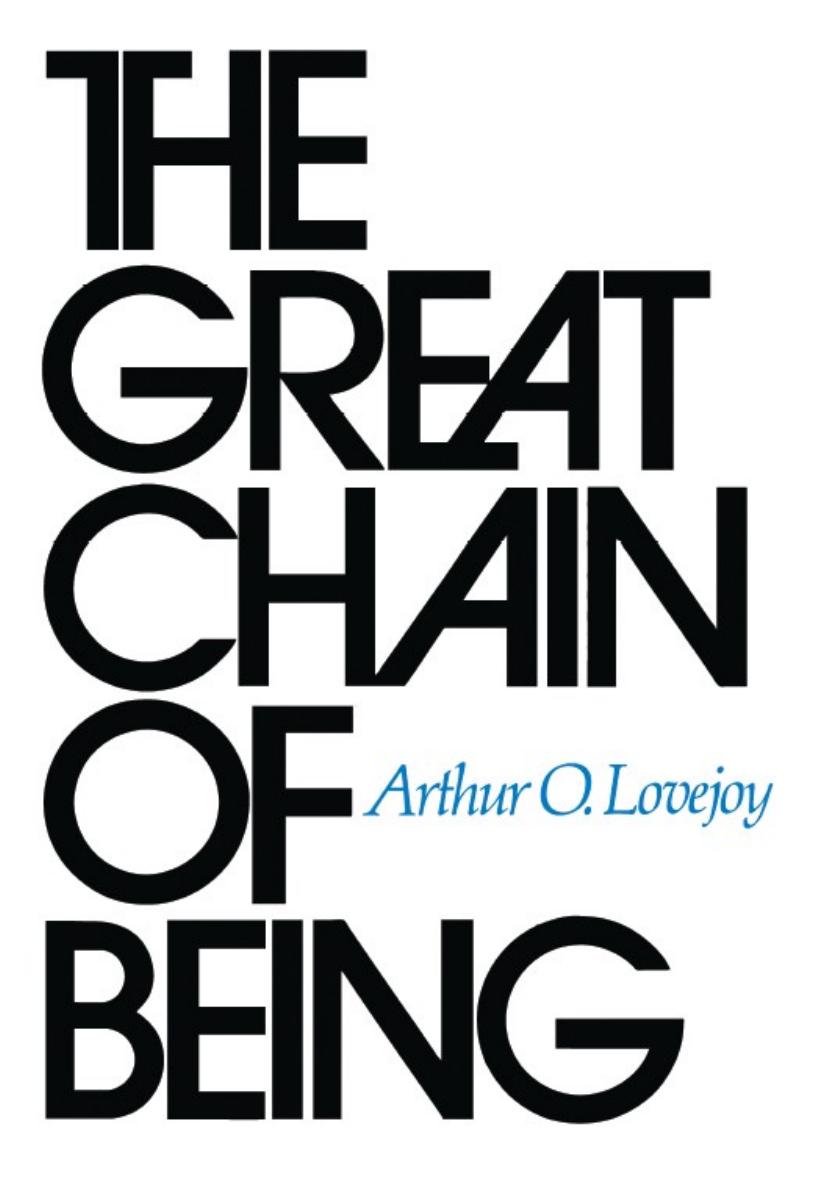 LOVEJOY, Arthur O. The Great Chain of Being by A Study of the History of an Idea