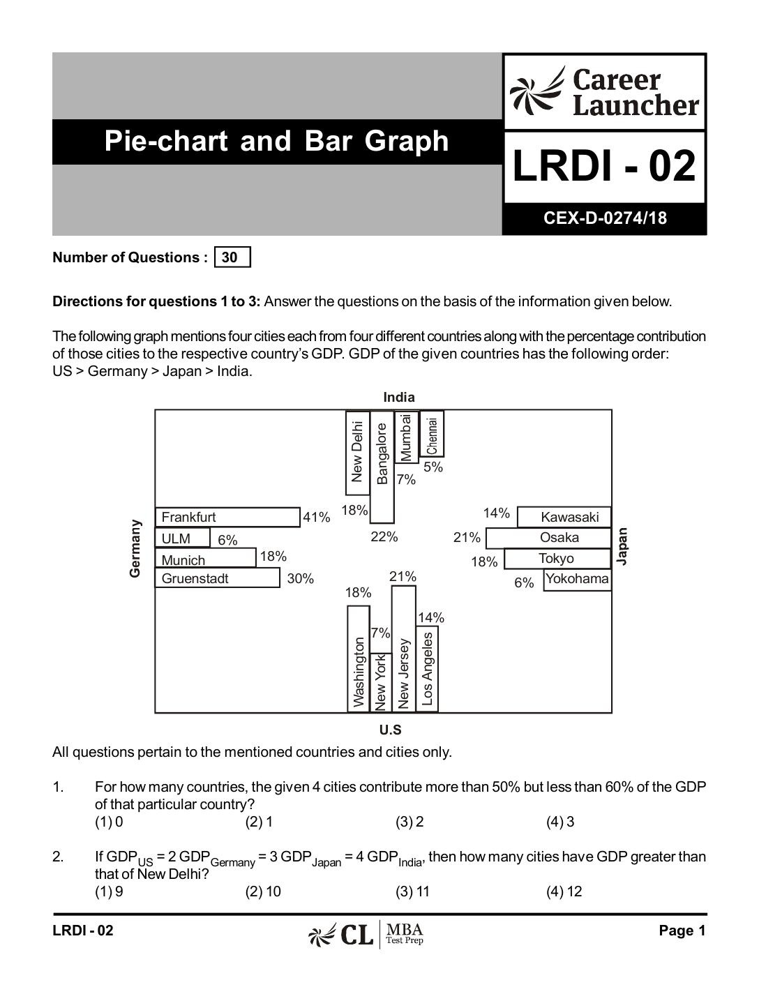 LRDI-02 Pie Chart Bar Graph with Solutions by pdf