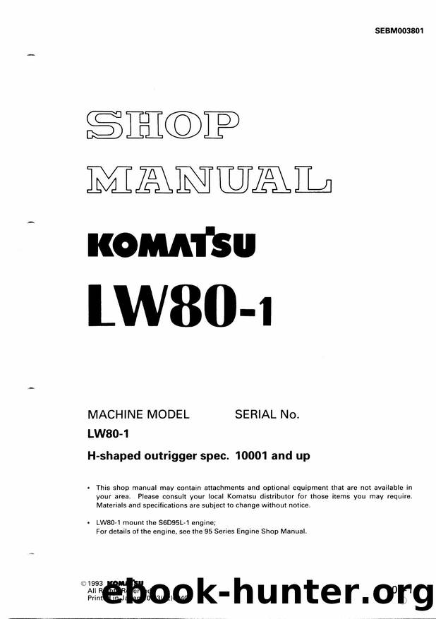LW80-1 Workshop Manual by Unknown
