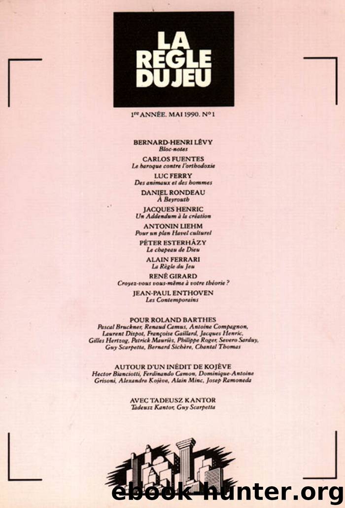 La règle du jeu nº01 by Collectif