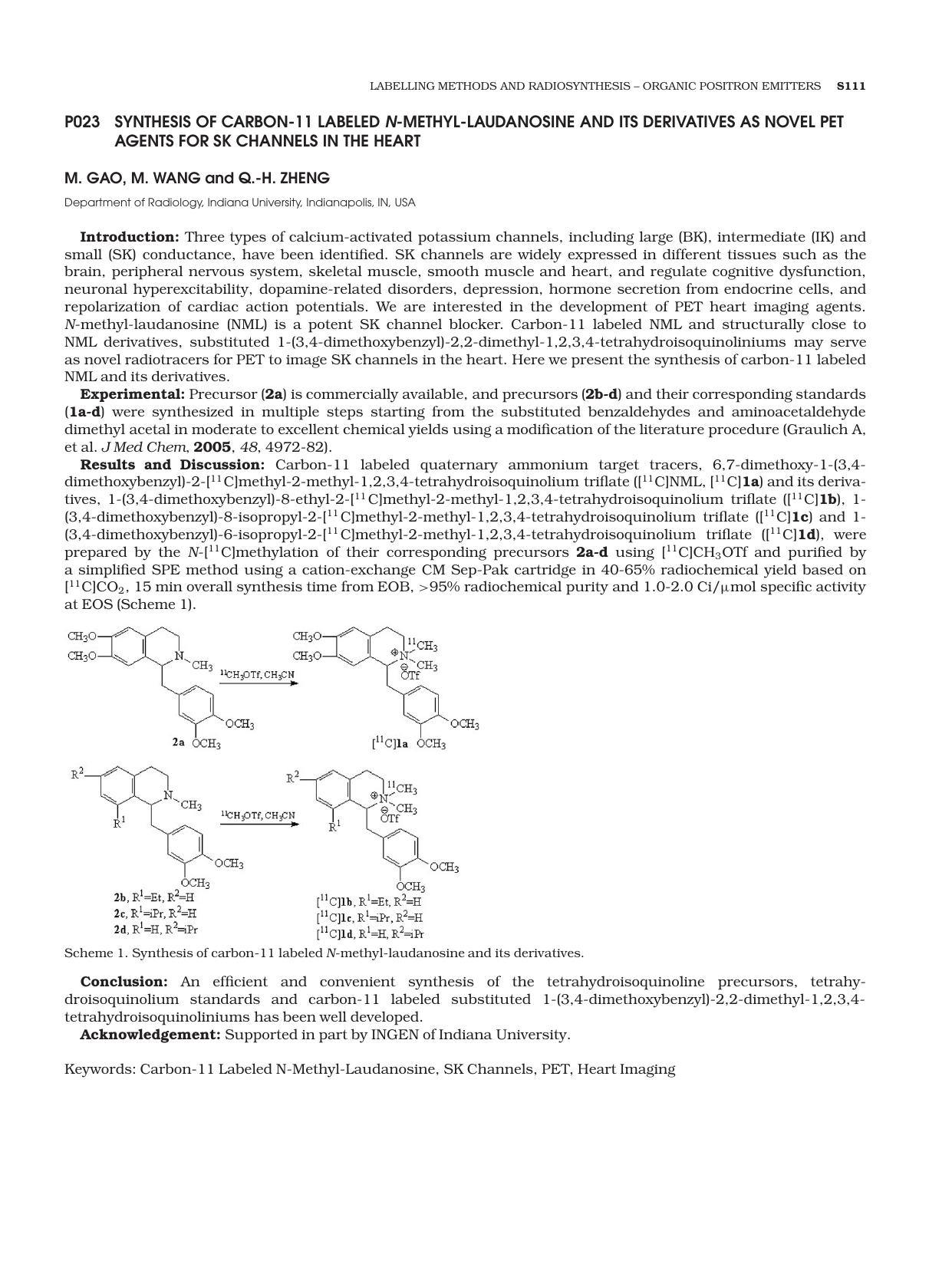 Labelling methods and radiosynthesis-Organic positron emitters by Unknown