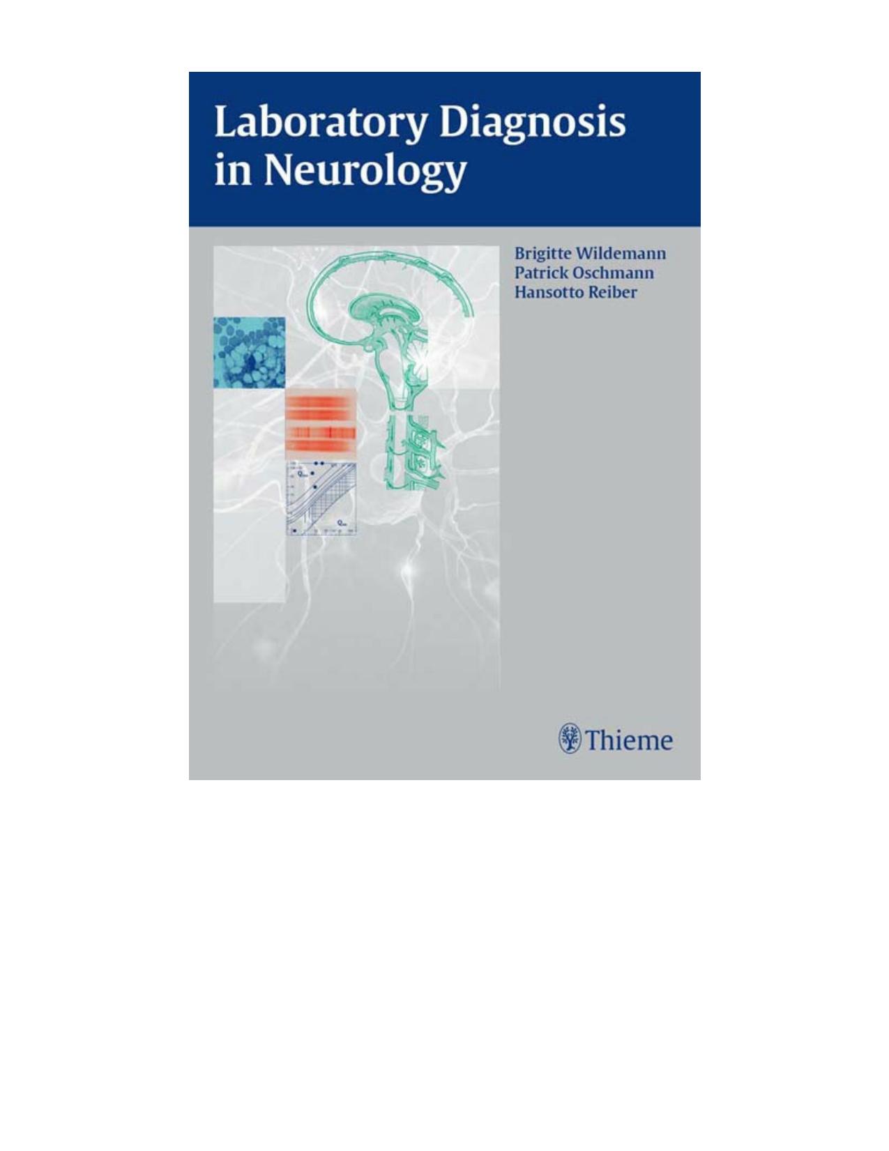 Laboratory Diagnosis in Neurology by Brigitte Wildemann Patrick Oschmann Hansotto Reiber