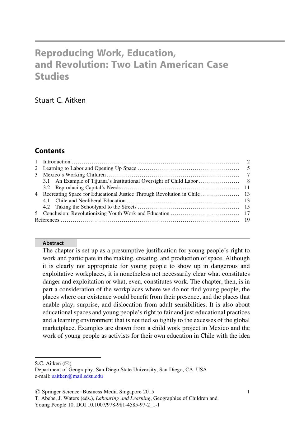 Labouring and Learning by Tatek Abebe Johanna Waters Tracey Skelton (eds.)