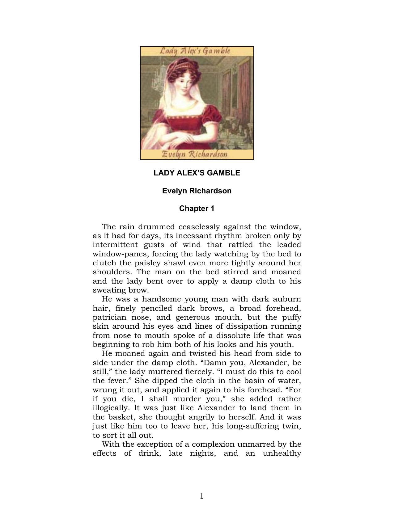 Lady Alex's Gamble by Evelyn Richardson