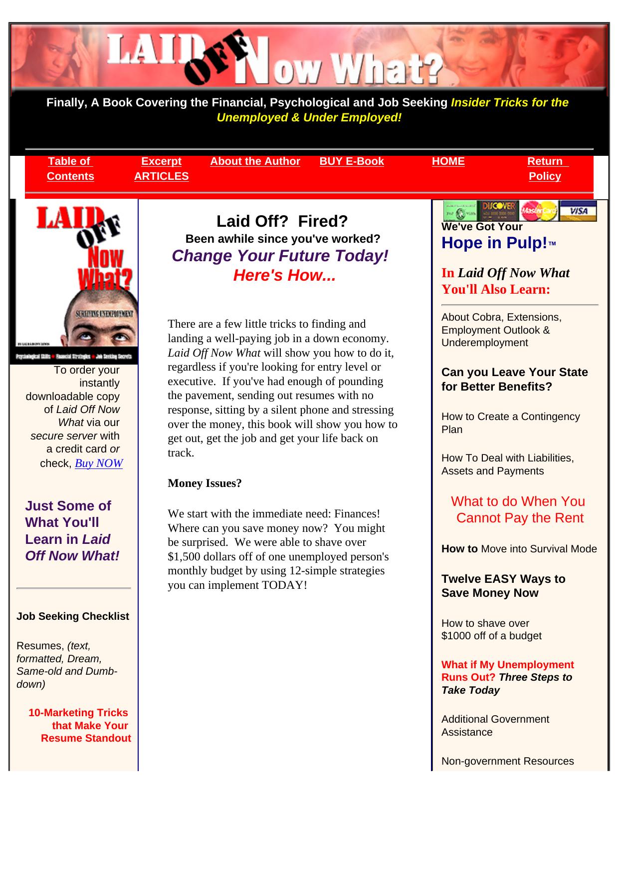 Laid Off Now What -. by Best of Kuszter's Collection