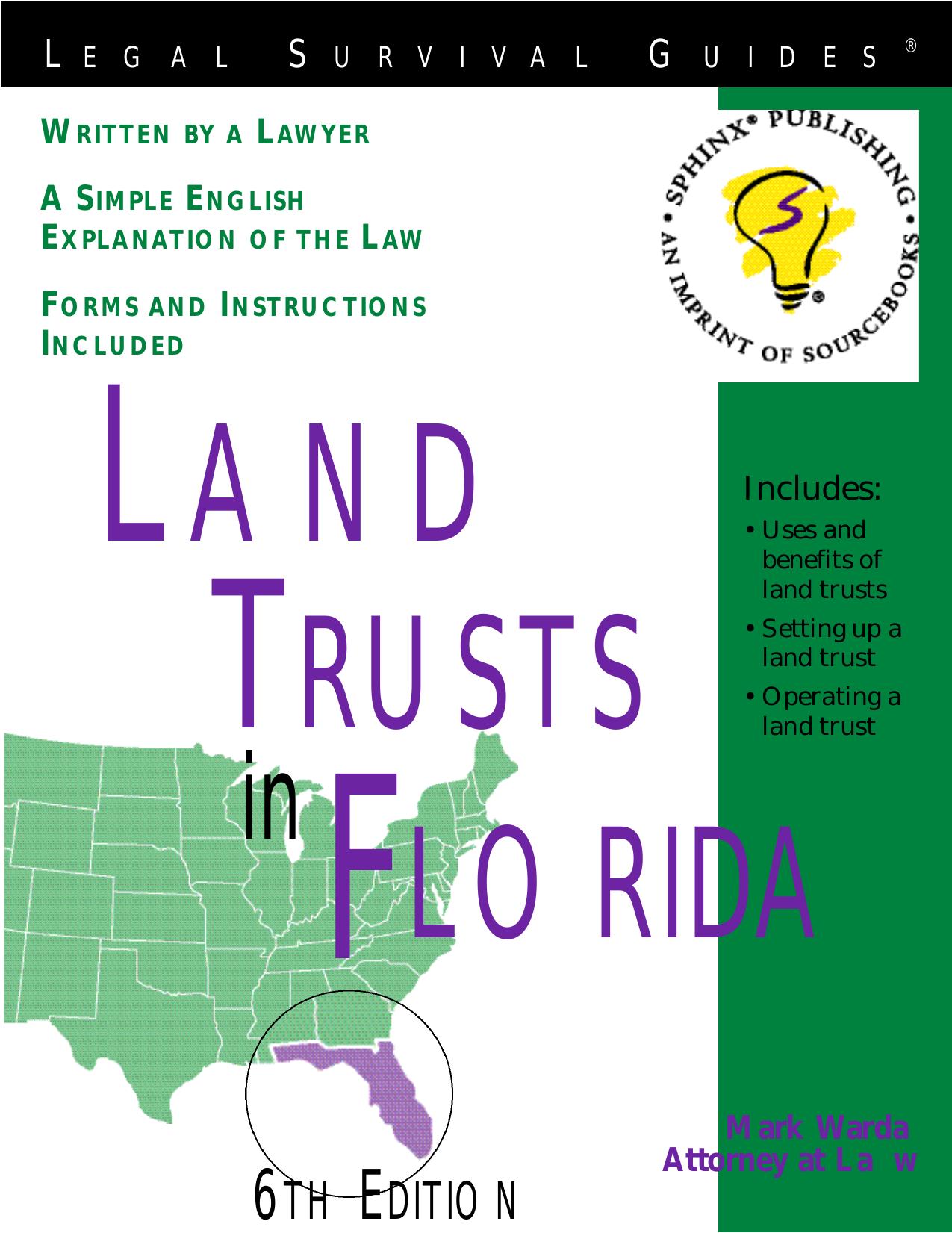 Land Trusts in Florida (Legal Survival Guides) by Mark Warda