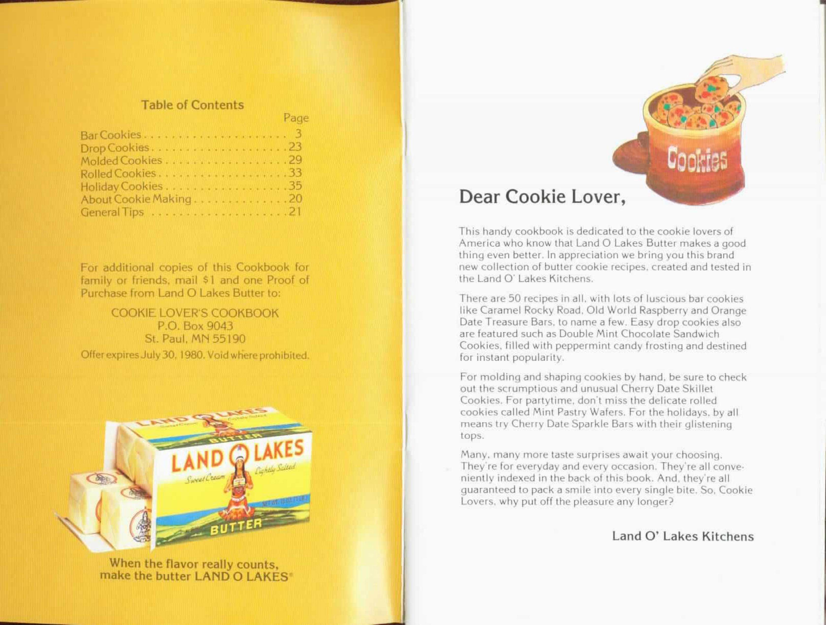 Land o Lakes Cookie Lovers Cookbook by Unknown