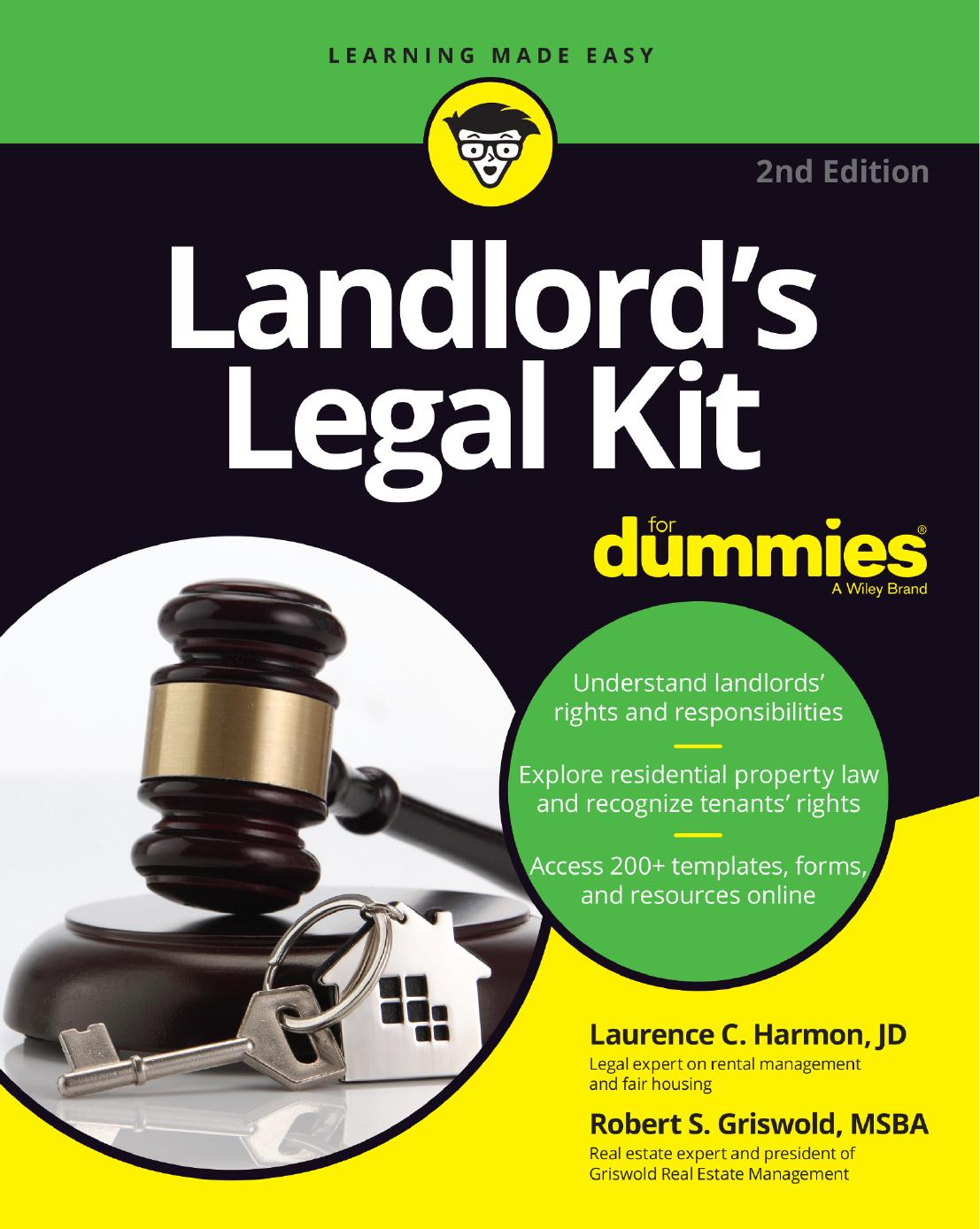 Landlord's legal kit for dummies by Robert S. Griswold