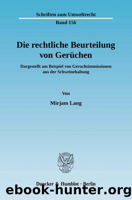 Lang by Schriften zum Umweltrecht (9783428524280)