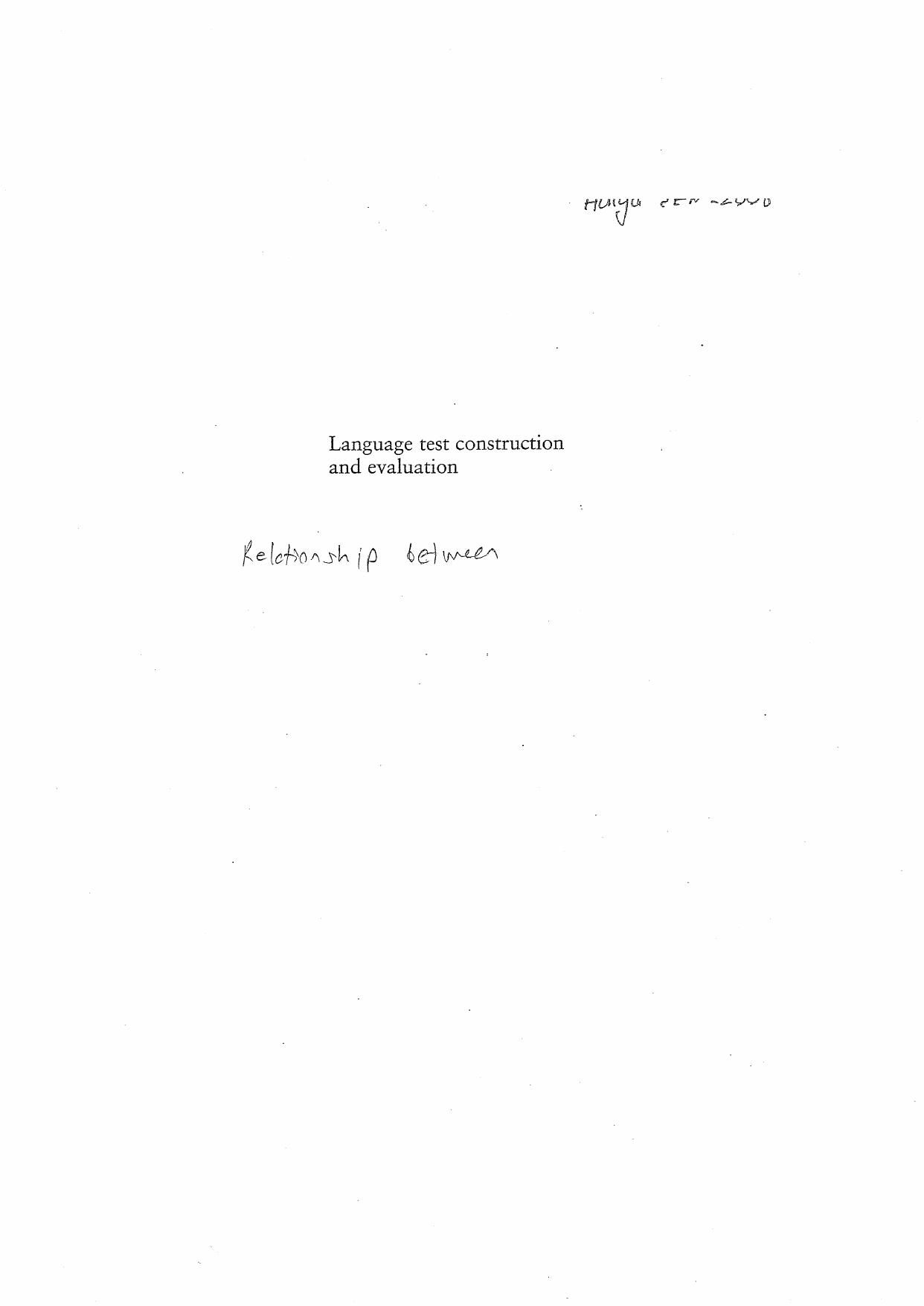 Language Test Construction and Evaluation by J. Charles Alderson Caroline Clapham Dianne Wall