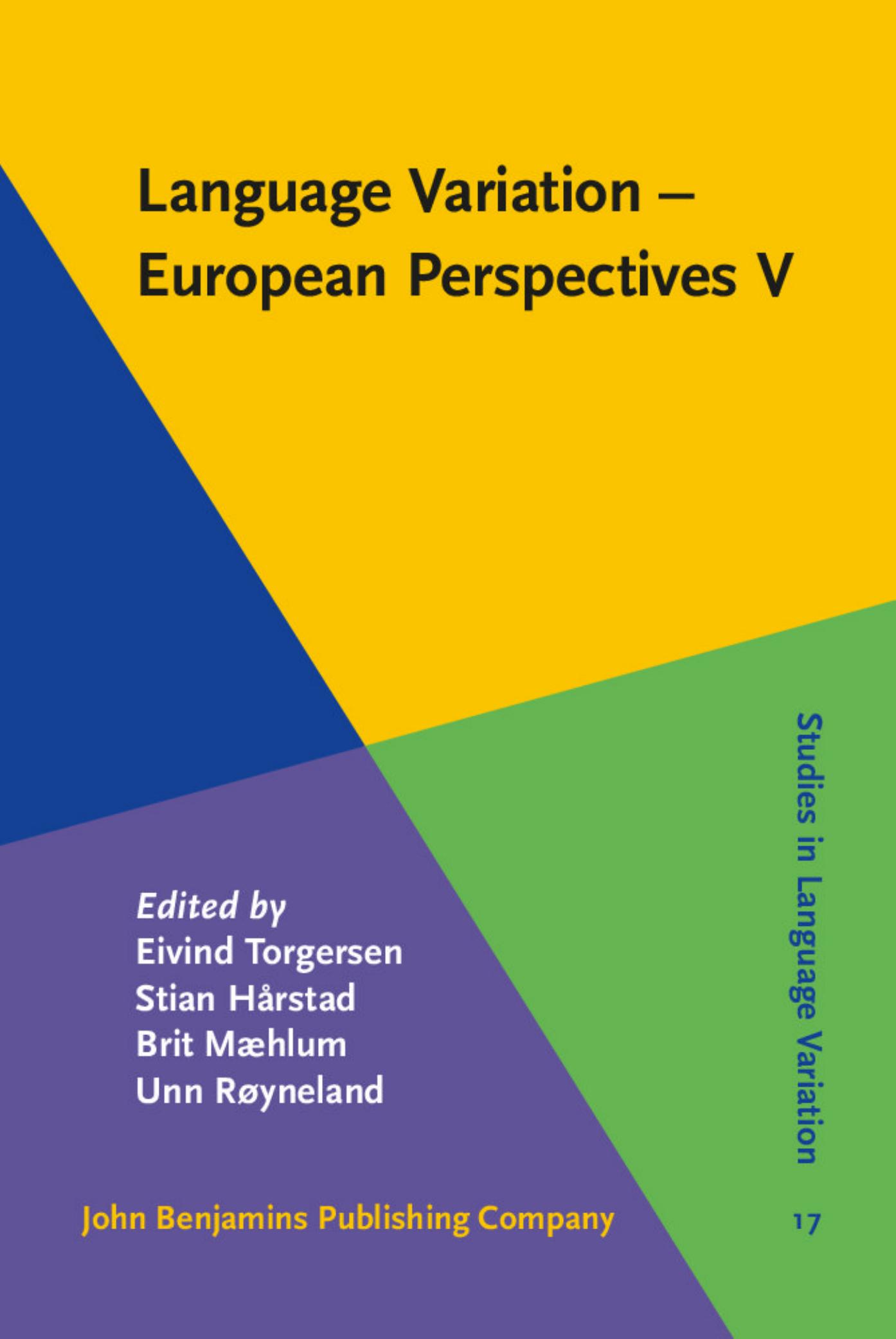 Language Variation - European Perspectives V by Unknow