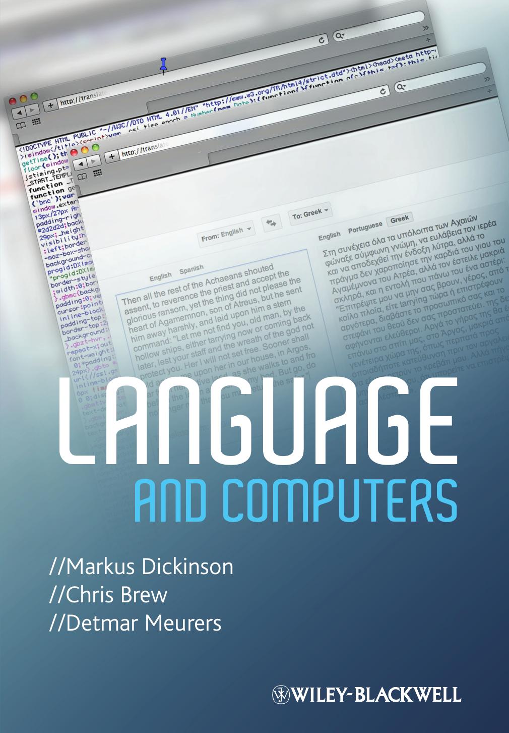 Language and Computers by Dickinson Markus & Brew Chris & Meurers Detmar