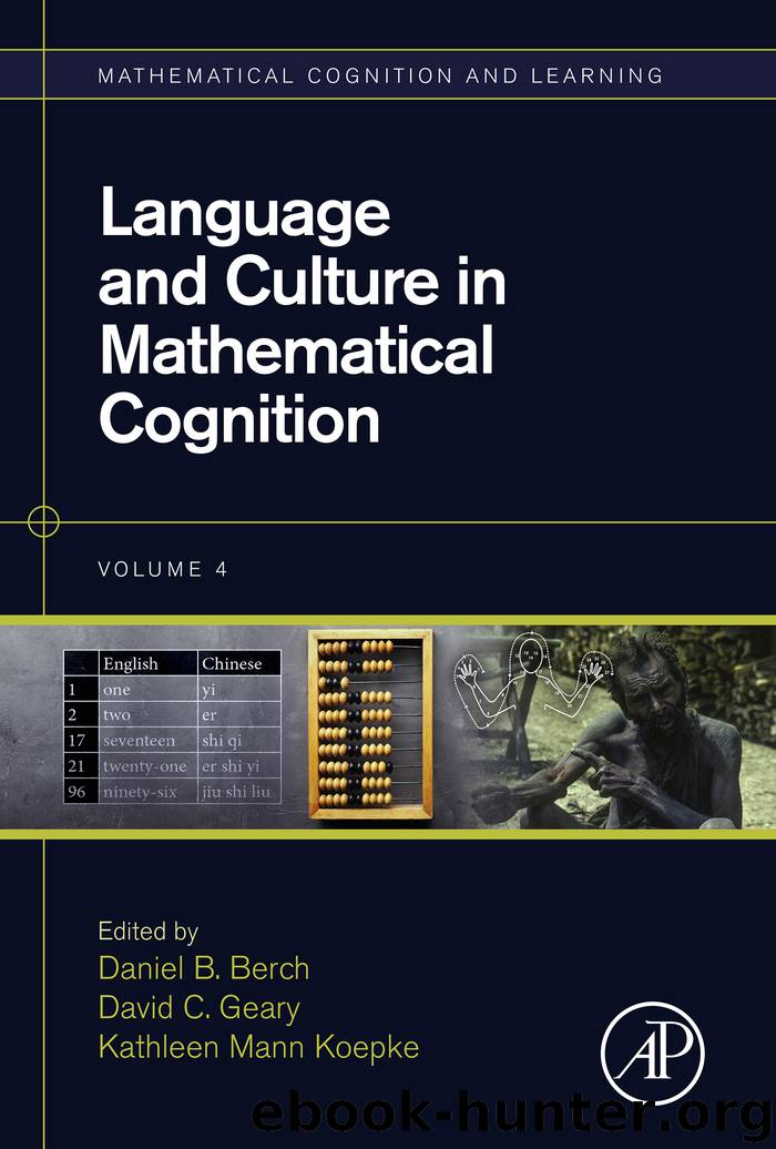 Language and Culture in Mathematical Cognition by Daniel B. Berch David C. Geary Kathleen Mann Koepke & David C. Geary & Kathleen Mann Koepke