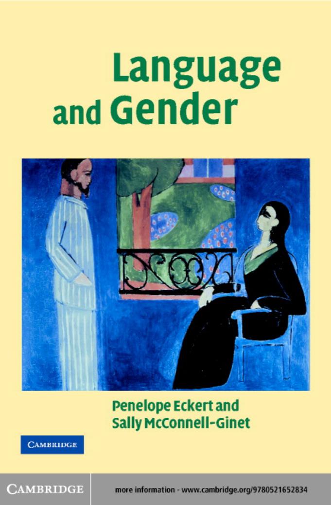 Language and Gender by Penelope Eckert & Sally McConnell-Ginet