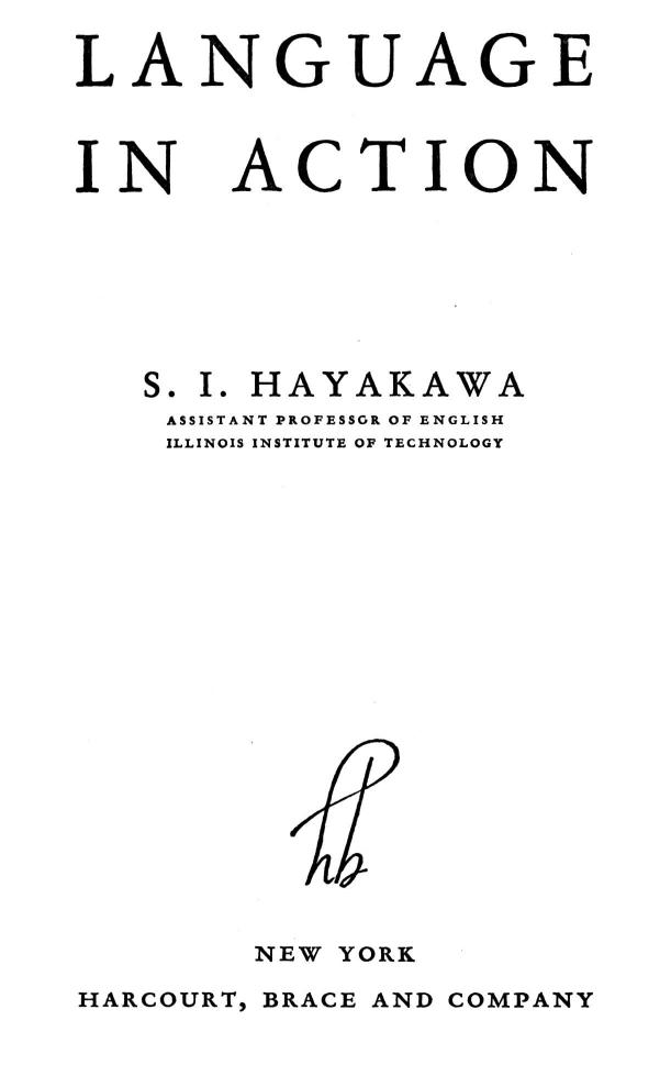 Language in action by S I Hayakawa; Rouben Mamoulian Collection (Library of Congress)