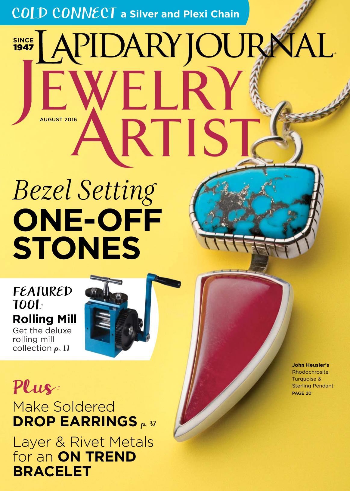 Lapidary Journal Jewelry Artist 2016-08 by Unknown